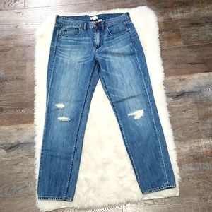 J. Crew Distressed Straight Jeans Womens Size 27